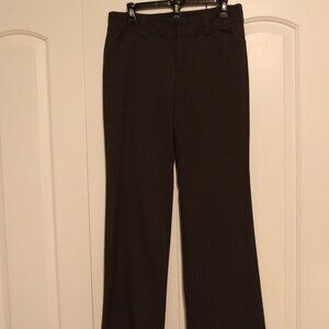 Gap Stretch Curvy Fit Flared Leg Grey Pinstripe Pants Size 8R Office, Neutral